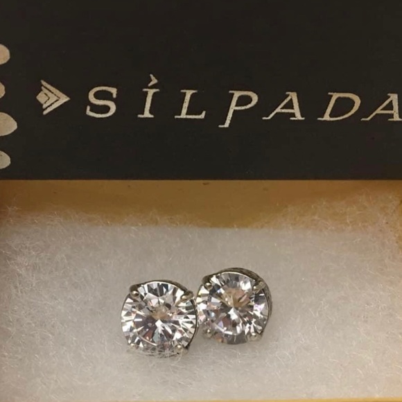 Silpada CROWN JEWEL Cubic Zirconia earrings P2381 - Picture 3 of 16